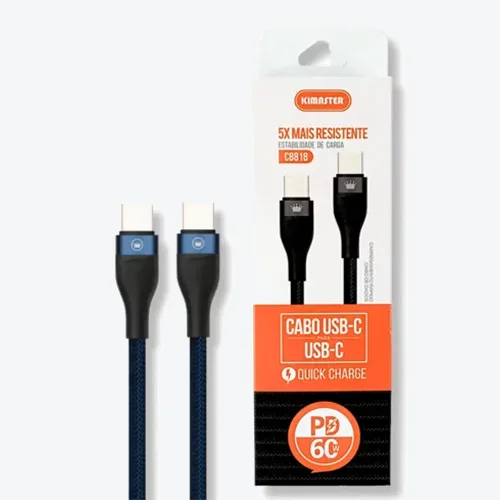 Cabo USB-C/USB-C 60W Kimaster CB818