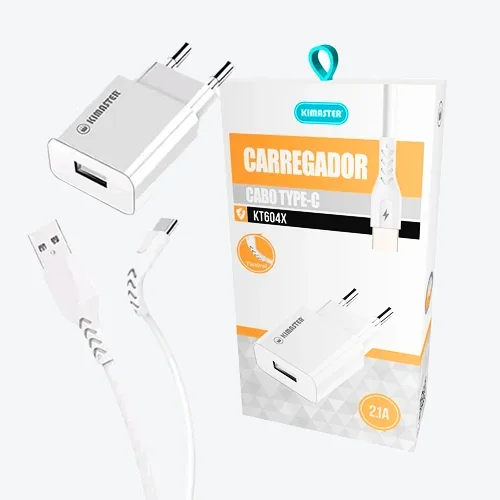 Kit Carregador Type-C Kimaster KT604X
