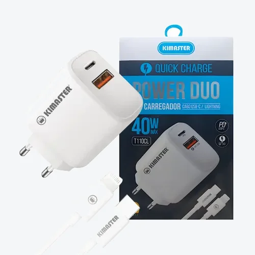 Kit Carregador Kimaster PD com Cabo KT652/T110CL