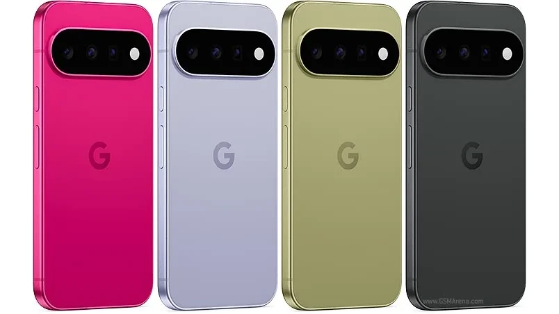 As quatro cores oficiais do Google Pixel 11, vistas de trás